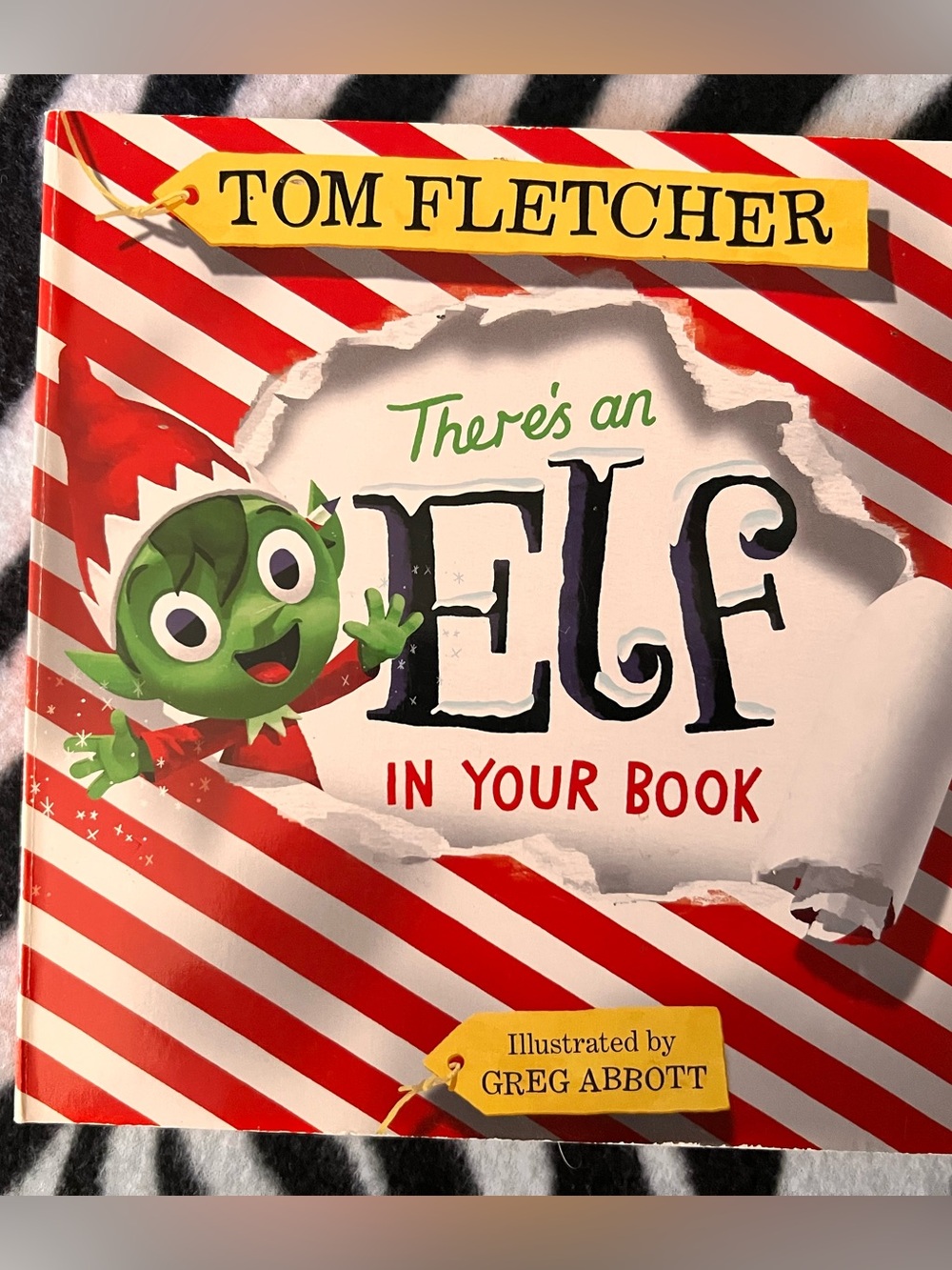 NEW There's an Elf in Your Book - Red/White Holiday Kids Book